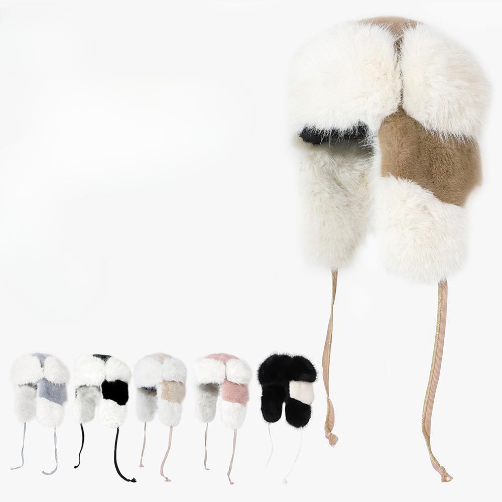 Korean Version of Winter Lei Feng Hat for Women Outdoor Riding Fashionable Versatile Hat Thickened Ear Protection Face Protection Warm Hat for Men