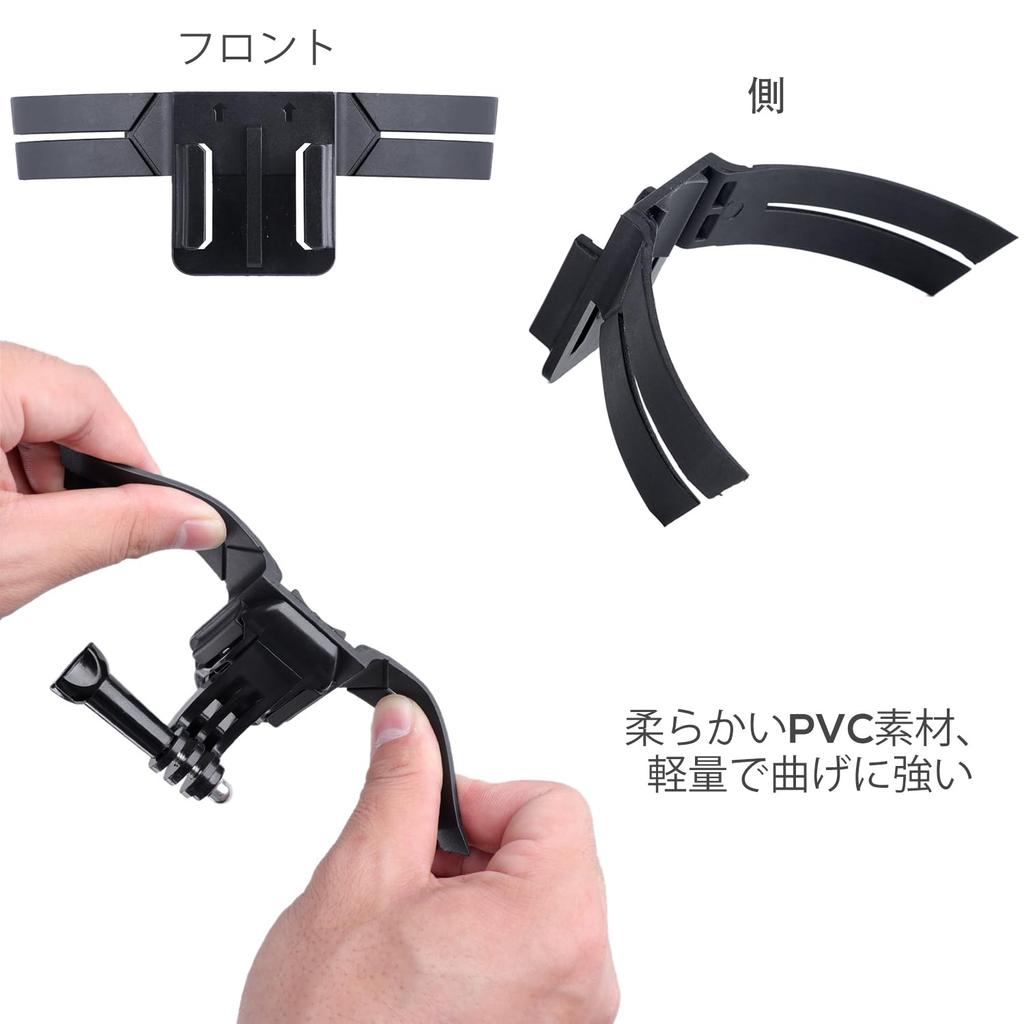 Wearable Camera Chin Motorcycle Helmet Chin Adhesive Mount Accessory for Helmet Chin Holder Compatible with GoPro Hero Osmo Insta360 Mount, GoPro,