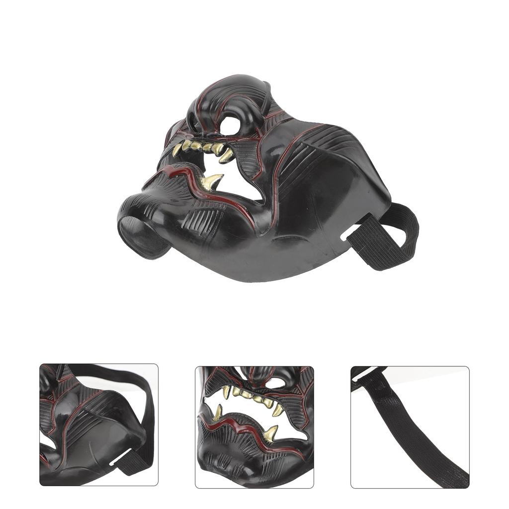 Maskshalf Samurai Decor Cosplay Pánský pokojový kostým Japonský Oni Party Demonface Masqueradecarnevalfacemasks Muži Kabuki Horror