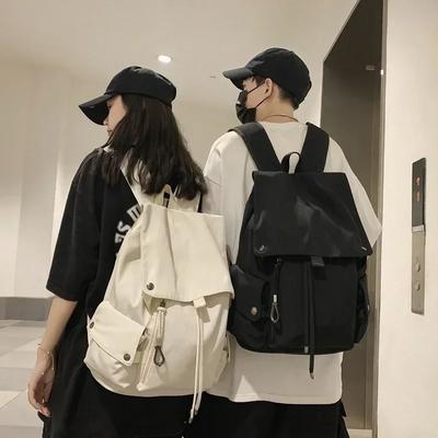 Large Capacity Portable Drawstring Backpack Monochromatic Oxford Cloth Elegant and Versatile Student Outdoor Sports