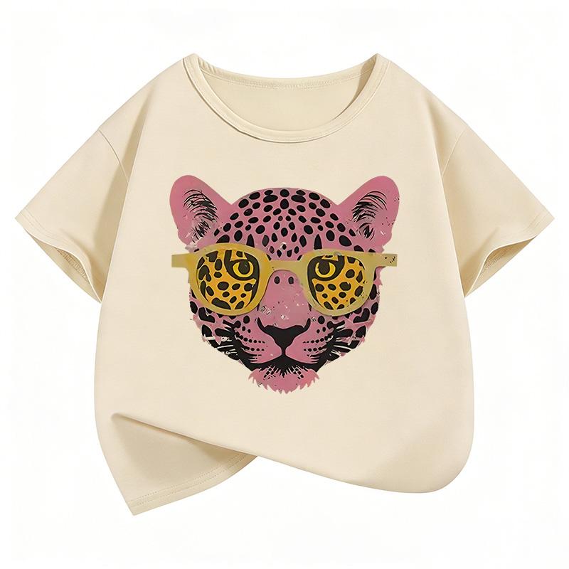 T-shirts Graphiques Imprimés Tigre Mode pour Enfants Été Manches Courtes T-shirts Dessin Animé Garçons Filles Vêtements Tops Kawaii Y2K T-shirt Enfant
