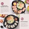Round Electric Grill Non Stick 2 In 1 Electric Pan Household Barbecue Griddle  Grilling