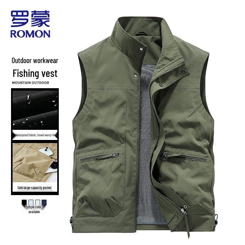 Romon Men's Multi-Pocket Outdoor Vest