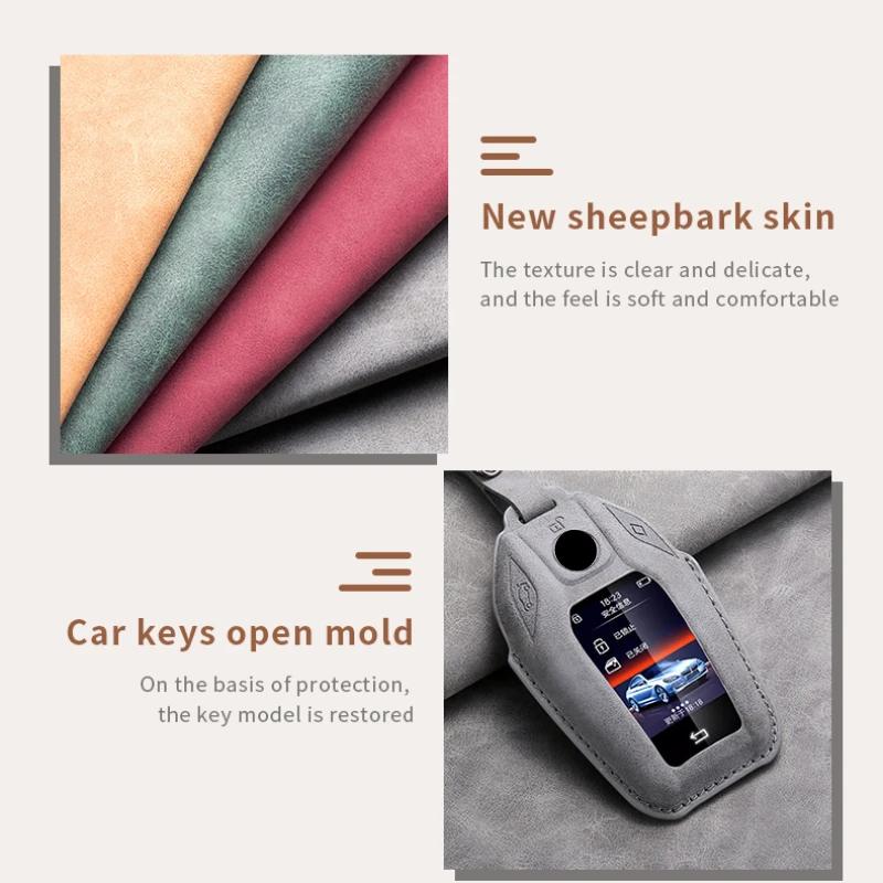Car Key Cover for Bmw X3 G01 G31 X5 G05 X4 G02 G30 G32 I8 X7 M5X F20 Leather Car Key Case Cover