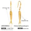 Youthway Classic Fish Drop Earrings For Women Minimalist 18K Gold Plated Stainless Steel Earrings Simple Fashion Jewelry Gift