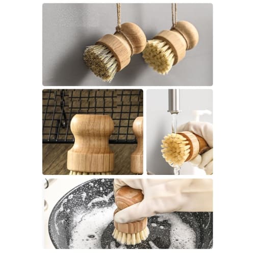 Sisal Brush, Kitchen Brush, Scrubbing Brush, Pot Brush, Stain Removal Brush, Hangable, Antibacterial, Wear-Resistant, Stylish, Multi-Function Bowl Bru