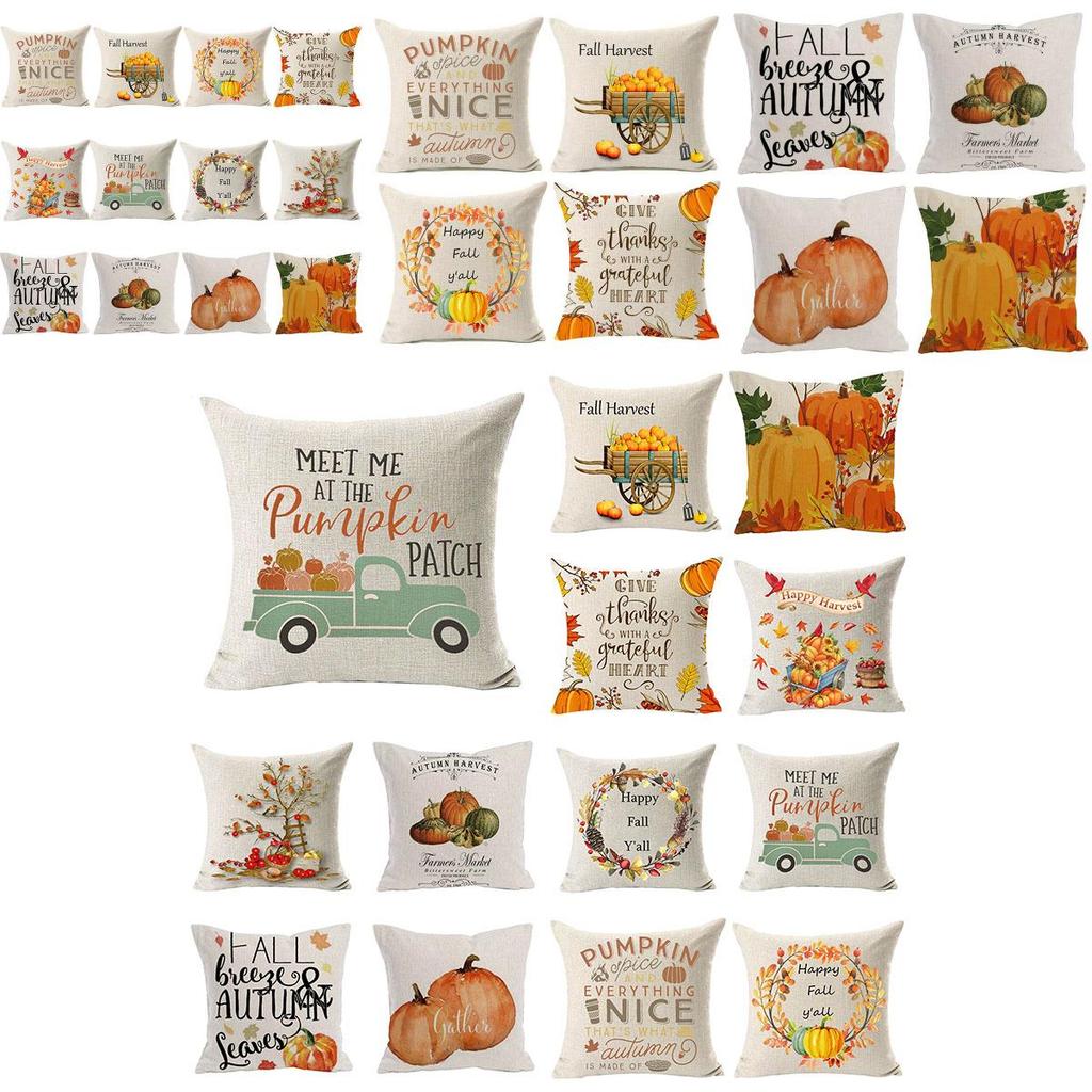 Wunderschöner Halloween-Kürbis-Kissenbezug mit elegantem verdecktem Reißverschluss