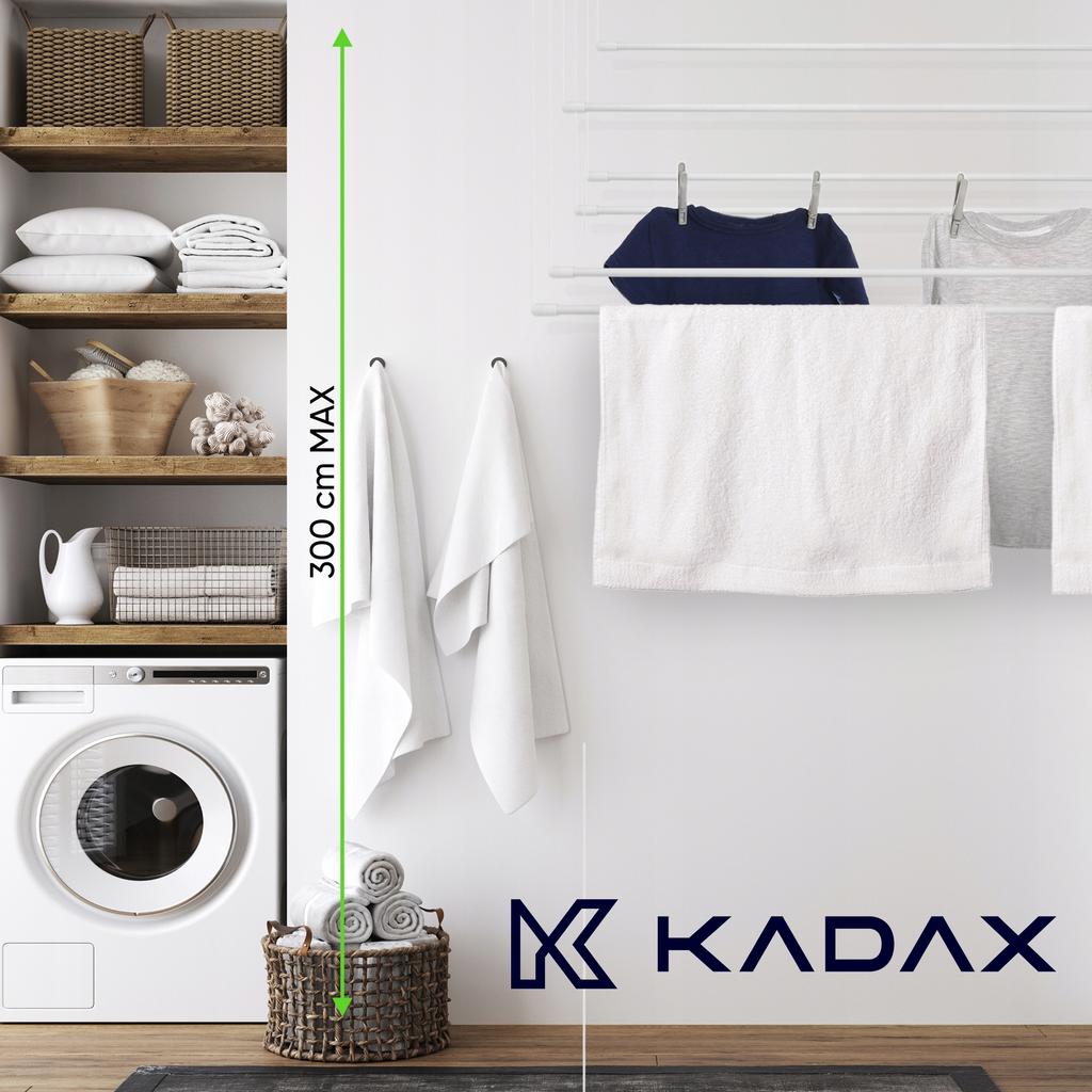 KADAX Ceiling Clothes Dryer for Bathroom 6 Rods Durable Solid