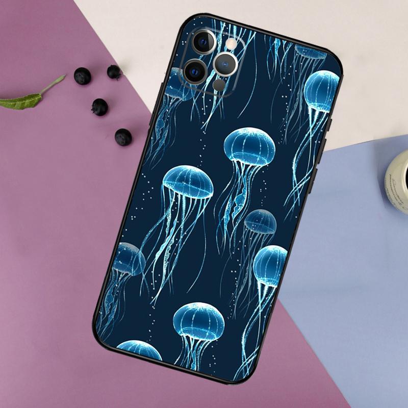 Magic Jellyfish Phone Case For iPhone 16 15 13 11 12 14 17 Pro Max Air 13 mini 15 16 Plus 16e Bumper Cover