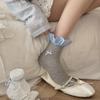 Miu Short Tube Socks Children'S Jk Blue Plaid Lace Women'S Socks Bow Summer Thin Boneless Cotton Socks