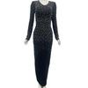 Cross-Border Bandage Dress: Sexy Deep V Beaded Rhinestone Evening Gown for Women