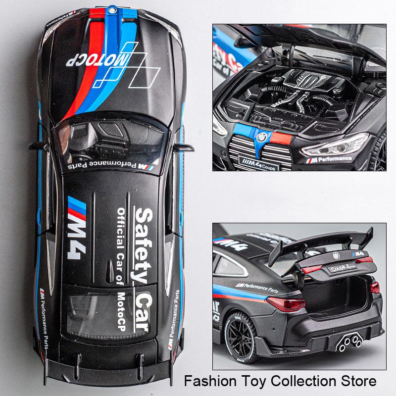 1/32 BWM-M4 Alloy Car Model High Simulation Diecasts Toy with Sound and Light Pull Back Vehicles Decoration Toys for Kids