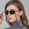 Fashion Glasses Chain Ladies Black Acrylic Bead Chain Anti-Slip Glasses Rope Holder Neck Strap Reading Glasses Rope