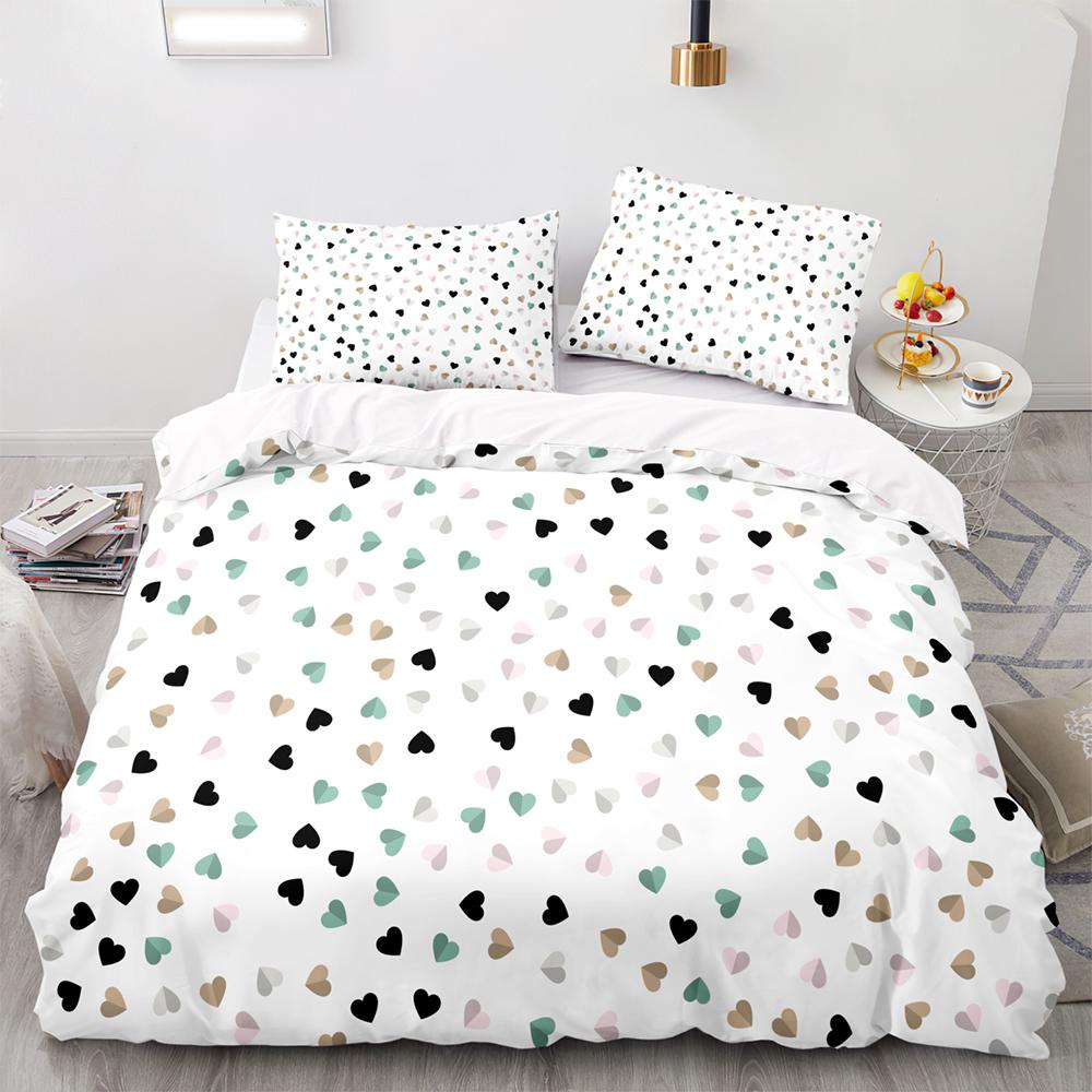 3D Printed Gray Geometric Pattern Duvet Cover Set King Queen Twin Full Size Polyester Comforter Cover for Kids Teen Bedding Set