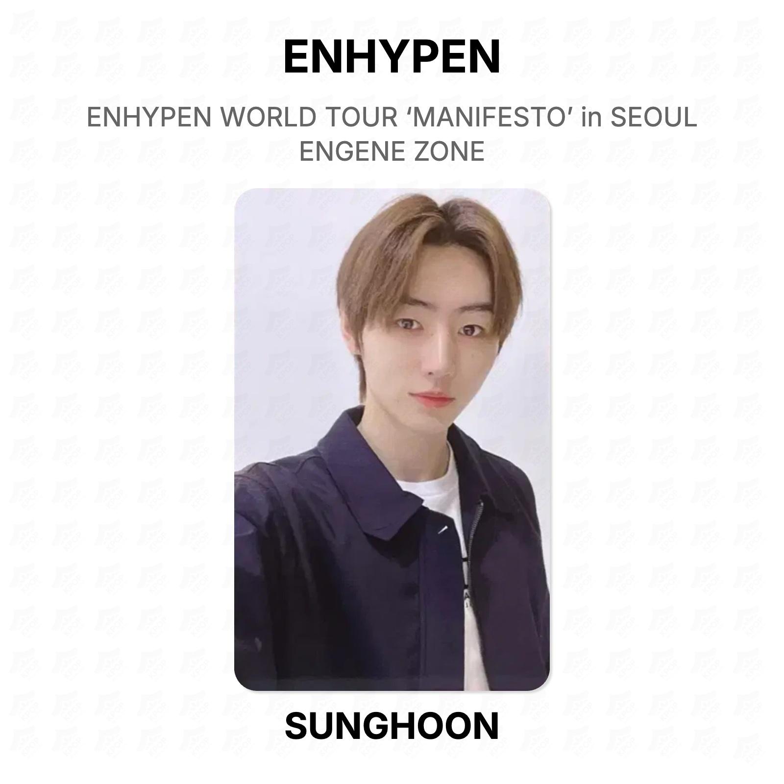 ENHYPEN WORLD TOUR ‘MANIFESTO’ in SEOUL ENGENE ZONE Official Photocard SUNGHOON
