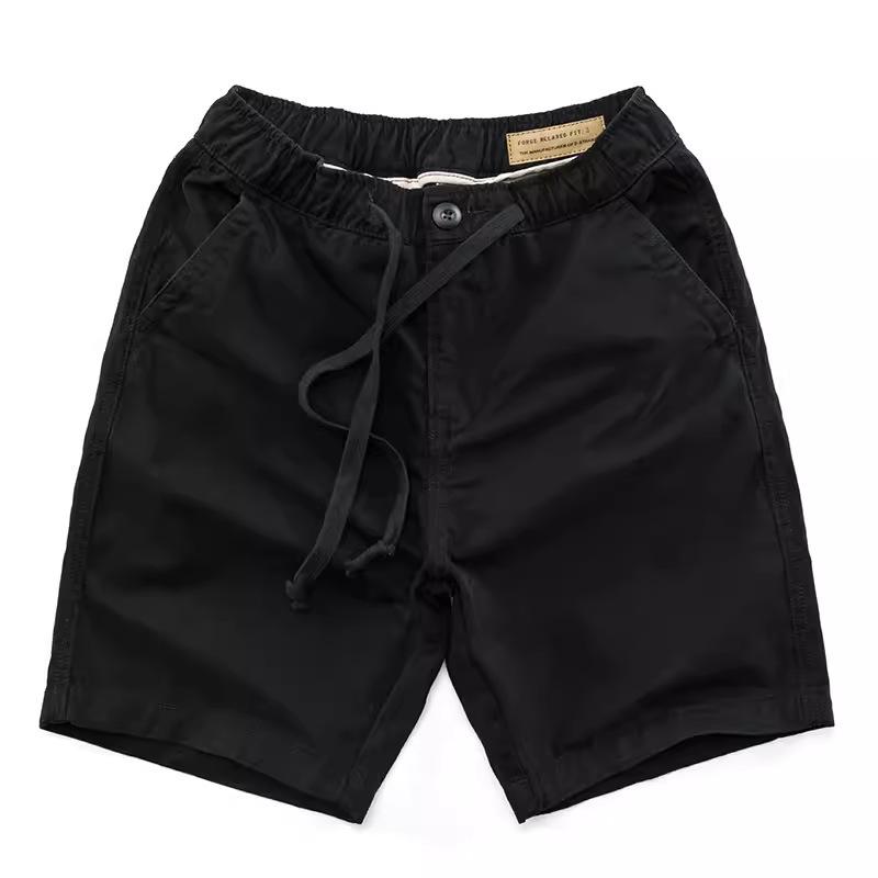 Summer Shorts Men Cotton Solid Casual Business Social Shorts Men Bermudas Loose Khaki Joggers