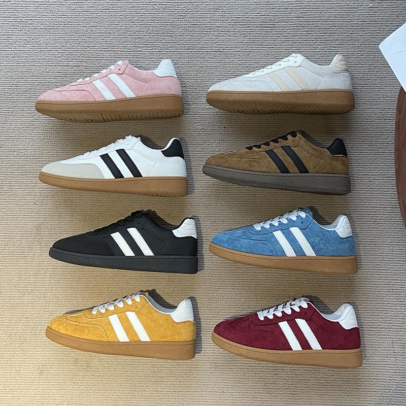 Sneakers Women's 2025 New Summer Retro Versatile German Training Shoes Flat Bottom Breathable Comfortable Fashion Casual Shoes