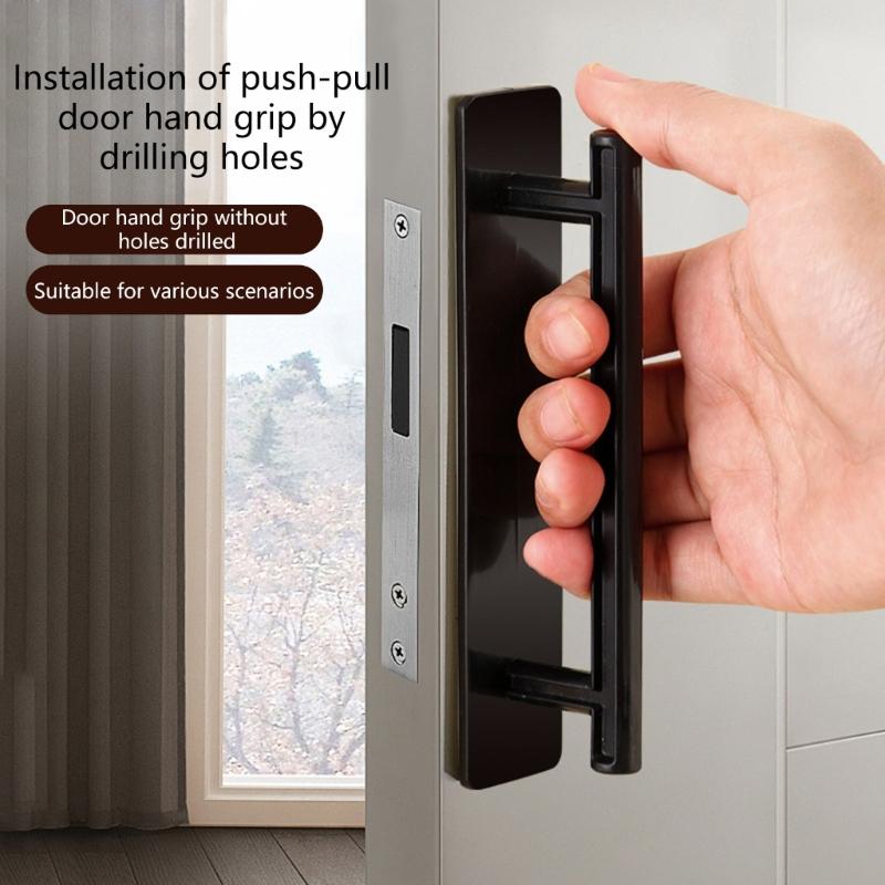 Strong Adhesive Plastic Door Pulls Smooth Grip Design Rustproof Easy To Clean Door Handles for Aluminum Wood Glass Door