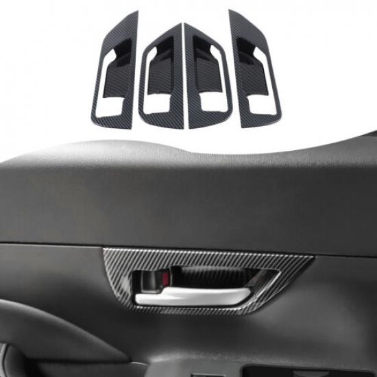 Carbon Fiber ABS Interior Door Handle Trim For Toyota Grand Highlander 2024+
