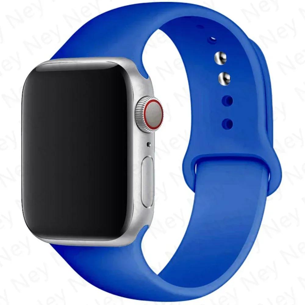 Silicone Band For Apple Watch Strap 44mm 45mm 40mm 41mm 42mm 45 Mm Sport Bracelet Iwatch Series 8 7 6 5 4 3 SE 9 Ultra 2 49mm