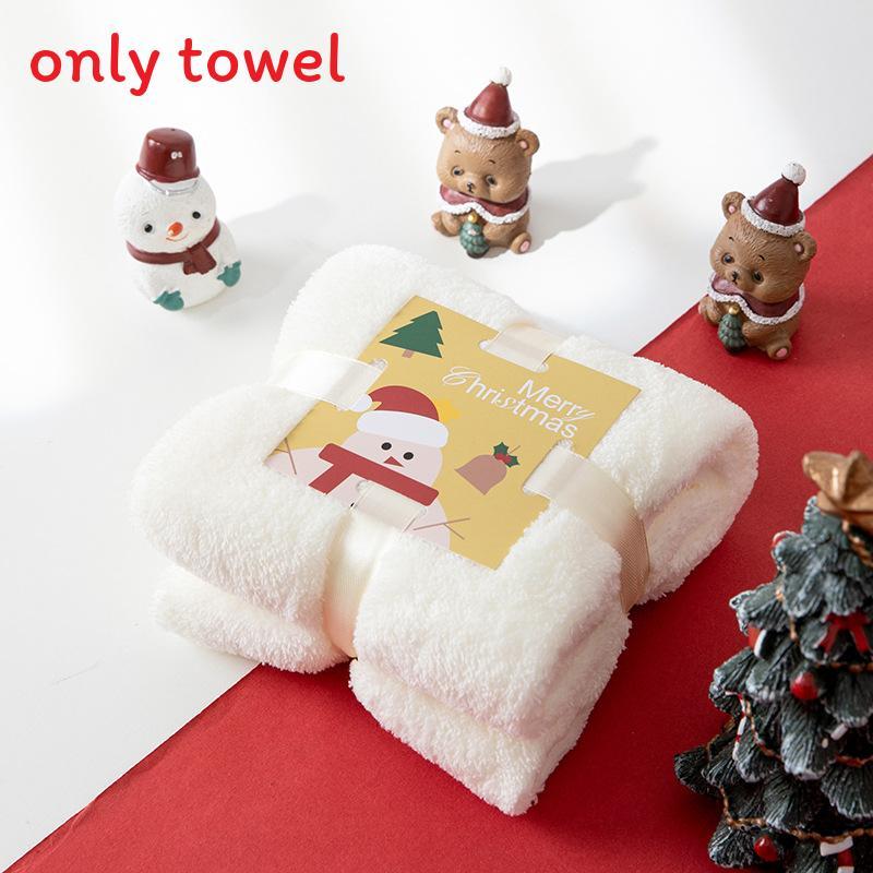 Christmas Holiday Towel With Coral Fleece Material For Festive Gift Giving