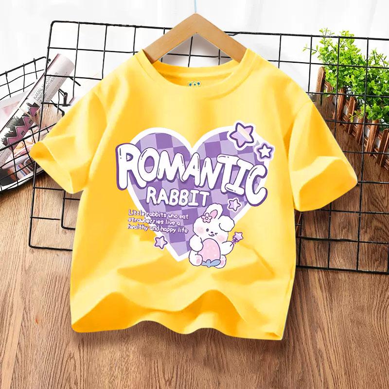 New and cute printed pattern children's short sleeved shirt