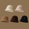 Retro Vintage Women's Bucket Hat Keep Warm Warm Basin Hat Plush Fisherman Caps  Autumn Winter
