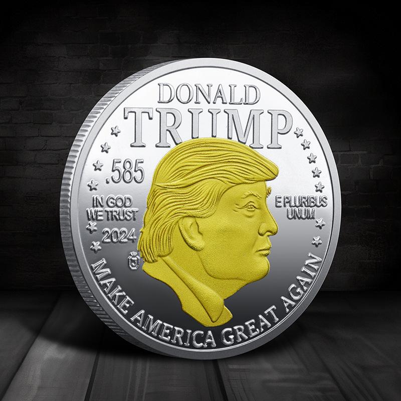 

1 шт. Президент Соединенных Штатов Трамп Монета США Памятная монета Сувениры и подарки для сторонников Трампа Поделки серебряный