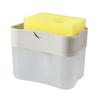 Soap Dispenser Pump with Sponge Manual Press Cleaning Liquid Dispenser Container Hand Dispenser Foaming Soap Pump Bottle