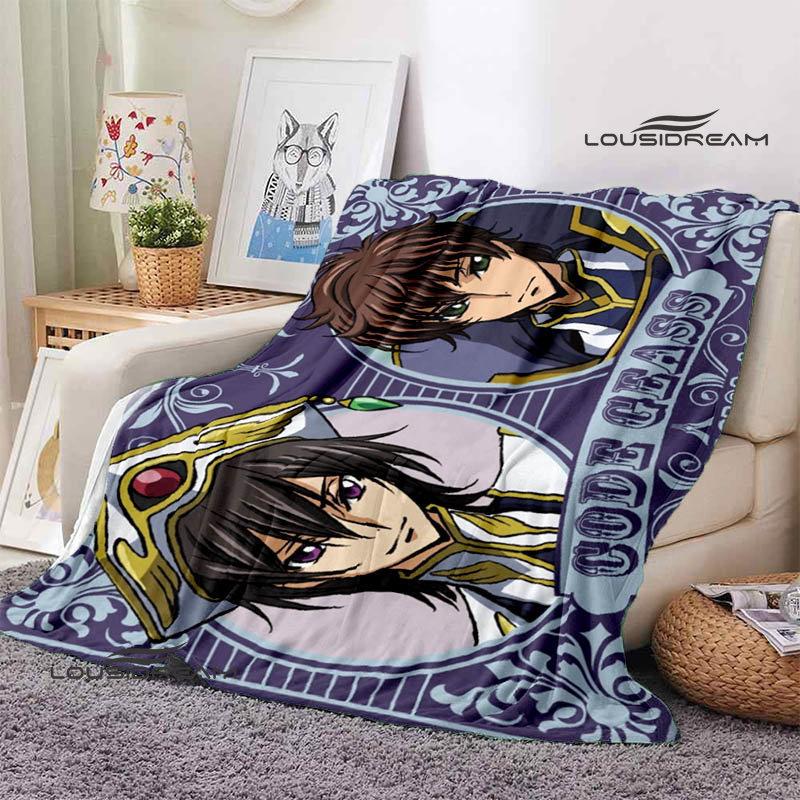 Code Geass Anime Printing Blanket Children's Warmth, Comfortable Blanket, Home Travel Blanket Fashion Birthday Gift