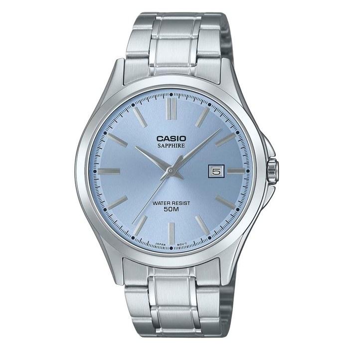 CASIO MTS-115D-2A2 Analog Quartz STANDARD Silver Light Blue