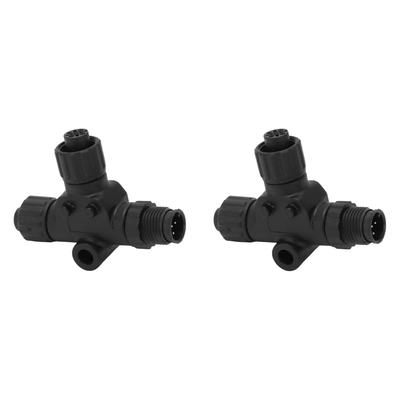 NMEA 2 PCS 2000 T Connector 3 Port Multiport Tee Connector 5 Pin Thread IP67 for Network