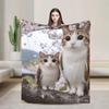 Meowl Cat Owl Winter Forest Flannel Throw Blanket Ultra Soft Plush For Adults Kids Living Room Quality Bedspread