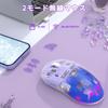 FREEWOLF A2 Transparent RGB Wireless Gaming Mouse with Transparent Digital 400mAh Adjustable Battery Levels Purple 2.4G/BT Case, Lightweight,