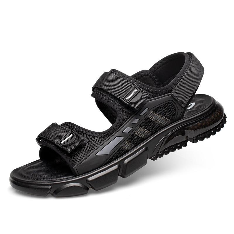 Men's sandals summer new outdoor casual Velcro men's sandals air cushion beach shoes latex soft-soled shoes