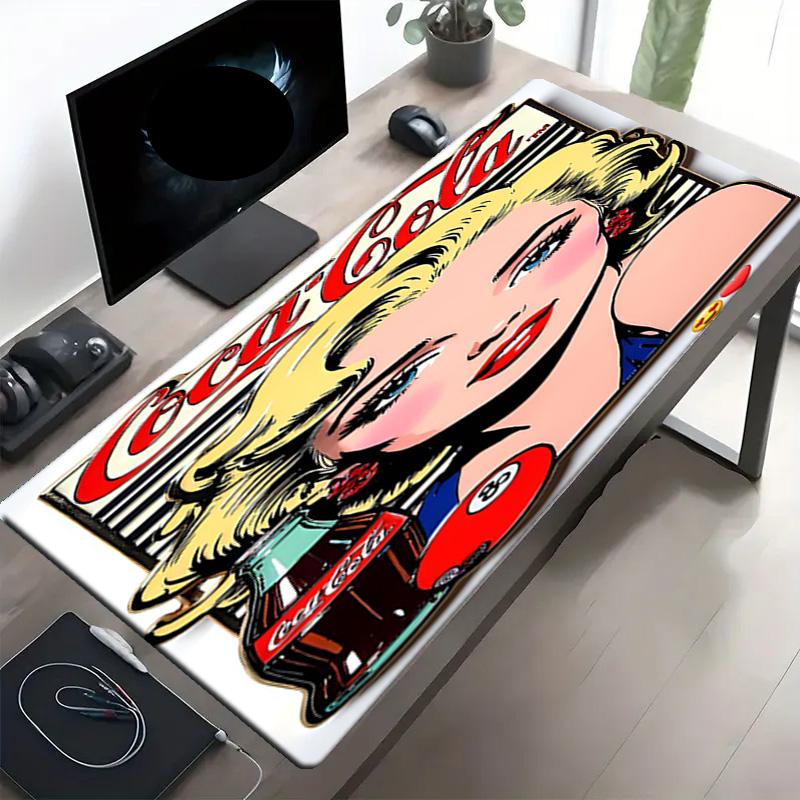 Marilyn Monroe Print Mouse Pad, Anti‑Slip Desktop Keyboard Mat, for PC Laptop Gaming Working Daily Use, Cool Festival Surprise Gift