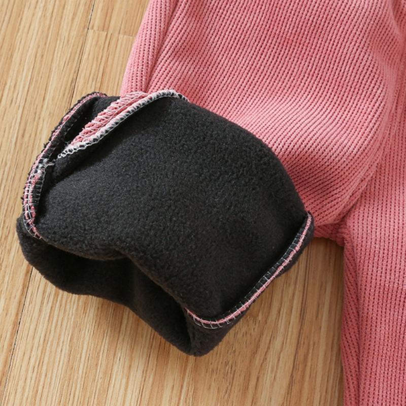 Kids Thicken Trousers Winter Clothes Warm Children's Bottom Corduroy Solid Color Girl's Winter Flare Pants For Baby Girls