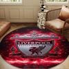 Liverpool Football Club Runder Teppich, Anti-Rutsch Kreis Teppich Stuhlteppich Für Wohnzimmer, Schlafzimmer, Fußmatte Heimdeko Geschenk Weihnachtsgeschenke