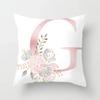 Sweet Pink Pillowcase Decoration 26 Letters Pillowcase Pillowcase Car Cushion Cover Home
