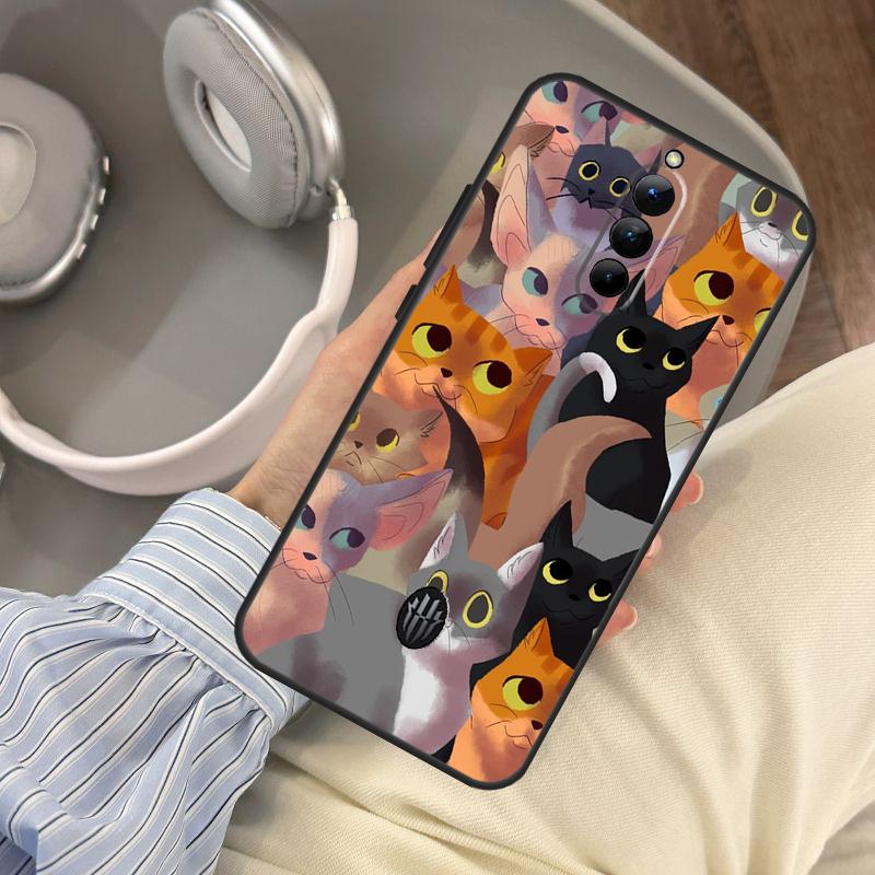 Cute Kitten Cats Cartoon Case For Red Magic 9 10 Pro Plus 8 7 6 Pro 5G 5S 6R RedMagic 10S 8S 7S 9S Pro Plus Cover