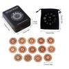 Runes Set 14 Pieces Woodcut Spiritual Wooden Rune Divination Game Set for Birthdays Family Gatherings Friends Adventure