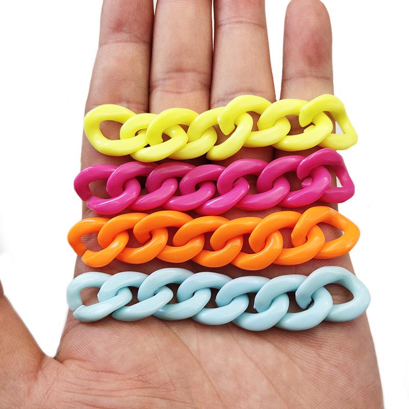 Akrylový 14x19mm Řetízek na pouzdro na brýle, masku a telefon pro DIY letní šperky