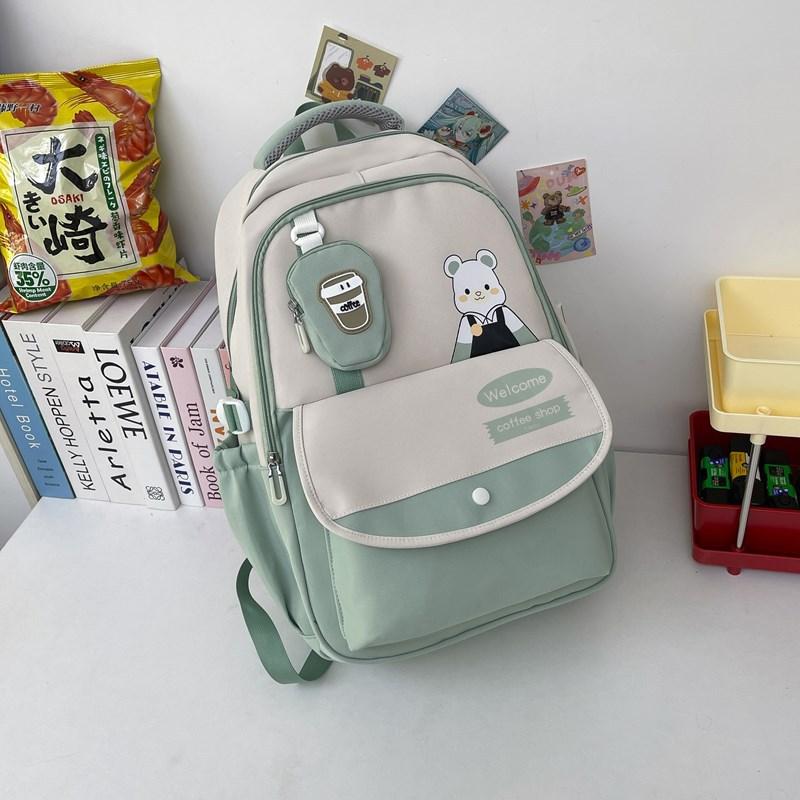 School bag Korean version ins cute contrasting colors camping light leisure travel versatile