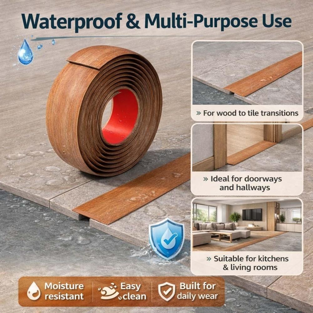 1pc 1mX4cm Self-adhesive Floor Cover Strips Carpet Edge Trim Strip Floor Transition Door Threshold Gaps Bottom Sealing Strip