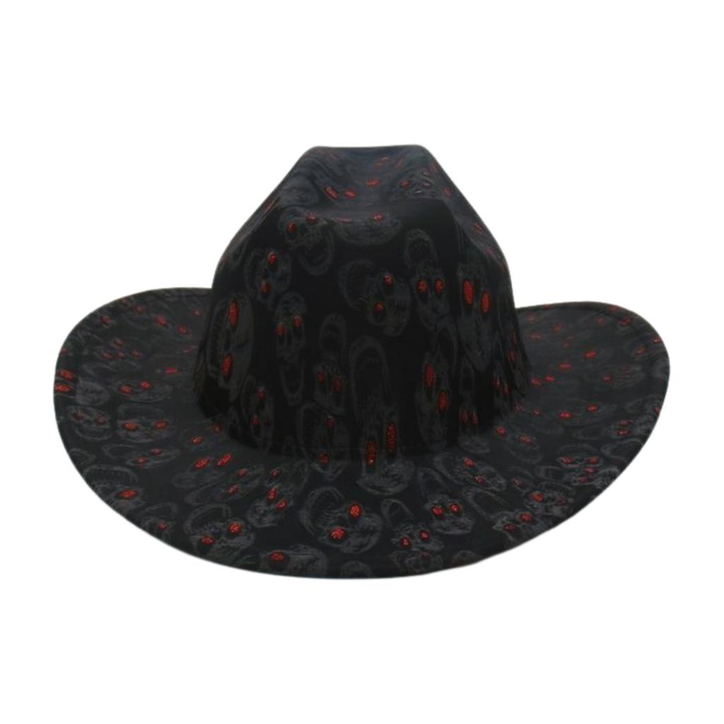Premium Requisiten Cowboyhut Jazz Zylinder Halloween Party Ball Totenkopfhut