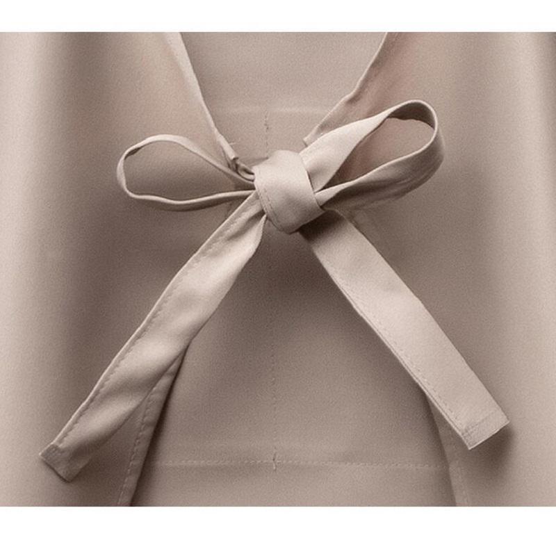 Customized Embroidery Print Logo Signature Waterproof Kitchen Home Chef Baking Clothes With Pockets Adult Bib Waist Bag Aprons