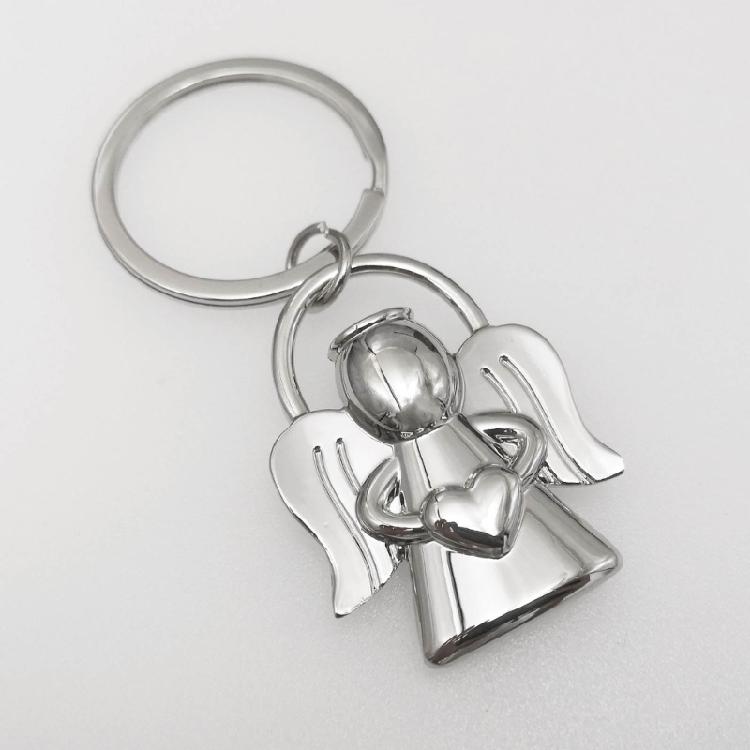 Schutzengel Schlüsselanhänger Silber Metall Anhänger für Autoschlüssel Segnungsanhänger Schmuck