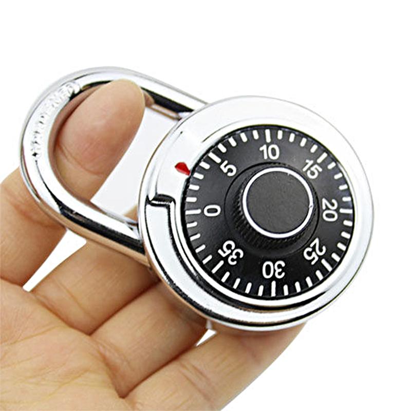 Kłódka szyfrowa obrotowa 45 mm/40 mm, z kodem cyfrowym, bezpieczna, okrągła tarcza z numerami, do bagażu, walizki, zabezpieczenia roweru, szuflady, szafki