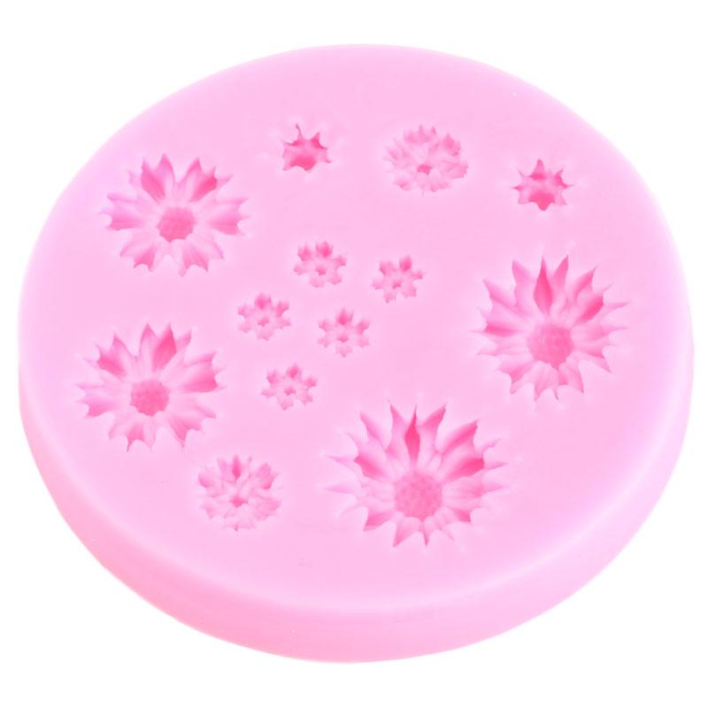 Daisy Wild Chrysanthemum Flower Silicone Mould DIY Cupcake Baking Moulds Daisy Fondant Mould Cake Decorating Tools Chocolate Candy Resin Mould