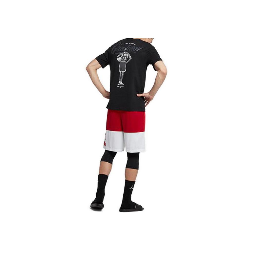 Jordan Logo Digital Pattern Splice Elastic Shorts Men Bottoms Black CI1659-011